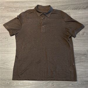 Ermenegildo Zegna Rich Brown 100% Linen Polo Shirt